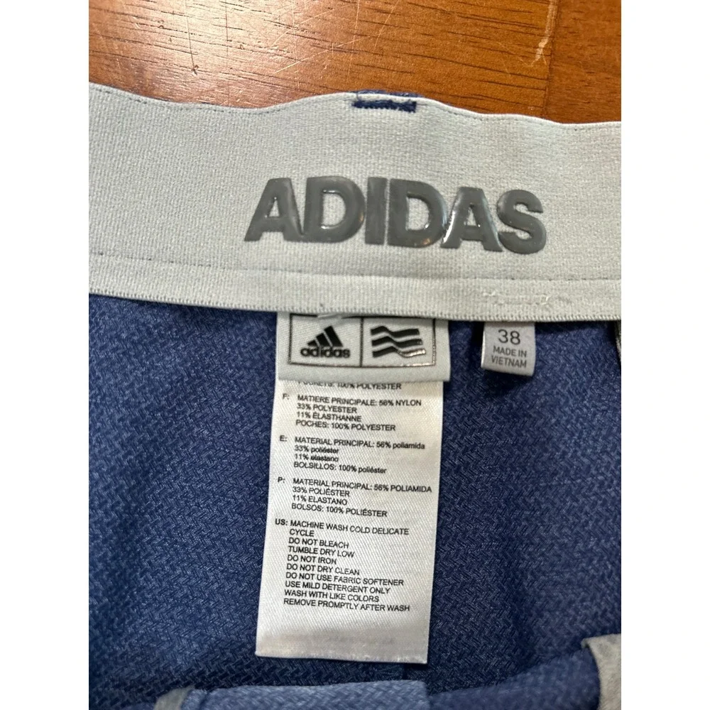 Adidas Golf Shorts Mens 38 Blue Ultimate360 Heathered Performance